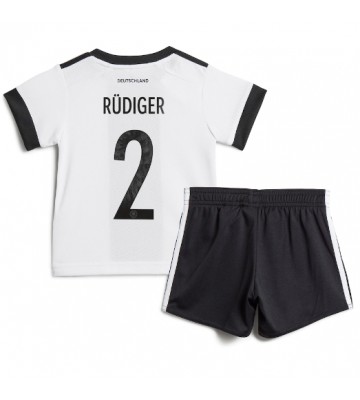 Niemcy Antonio Rudiger #2 Koszulka Podstawowych Dziecięca MŚ 2022 Krótki Rękaw (+ Krótkie spodenki)